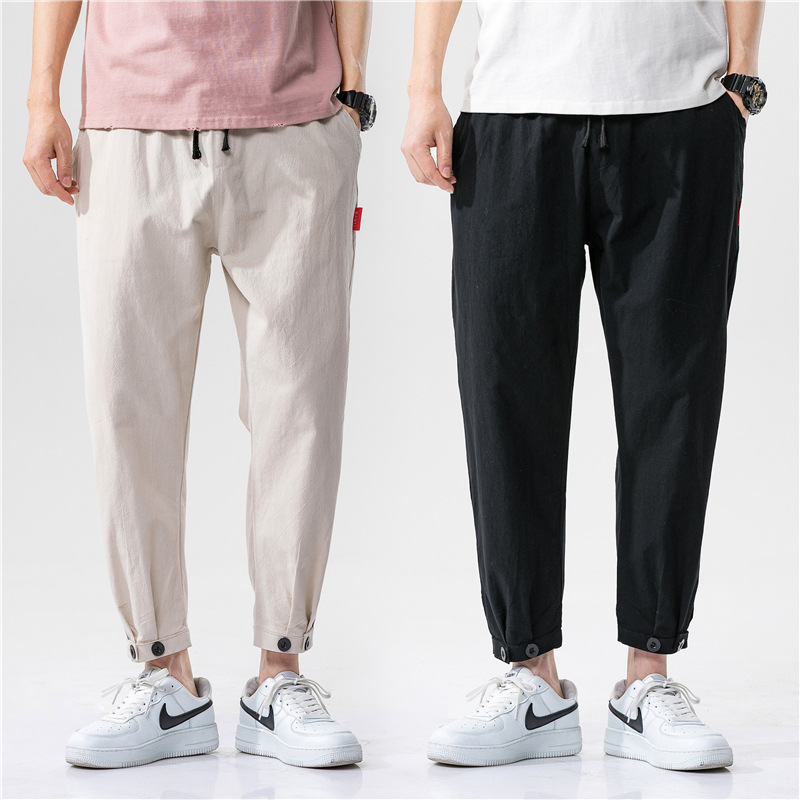 Elegantes pantalones de lino