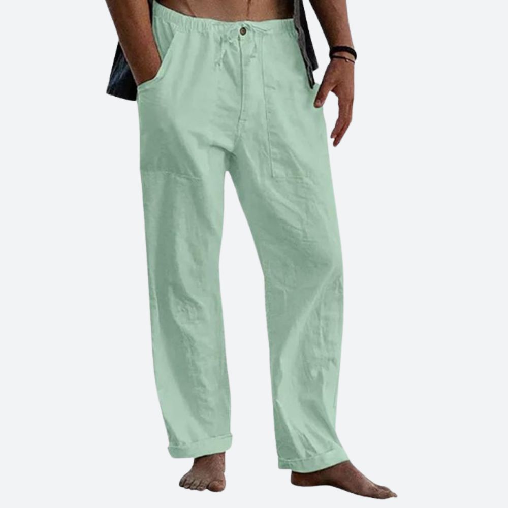 Pantalones clásicos de lino