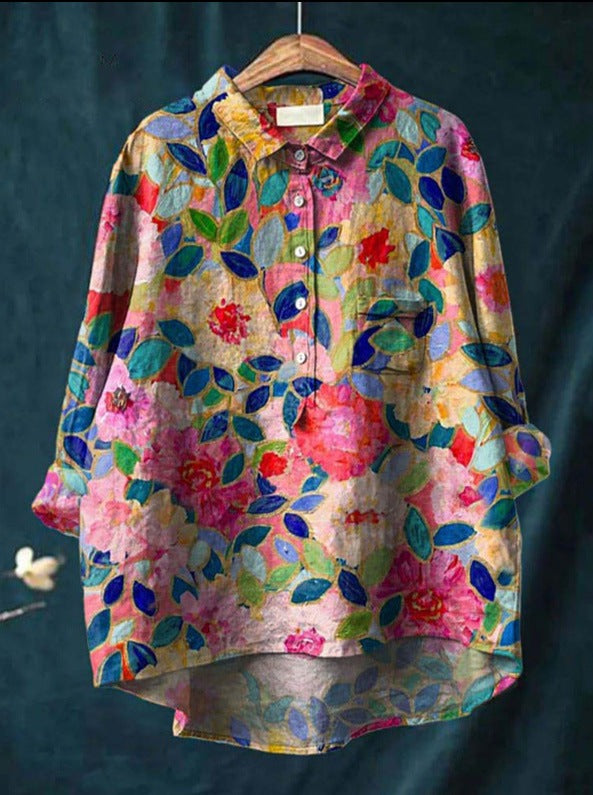 Elegante blusa floral
