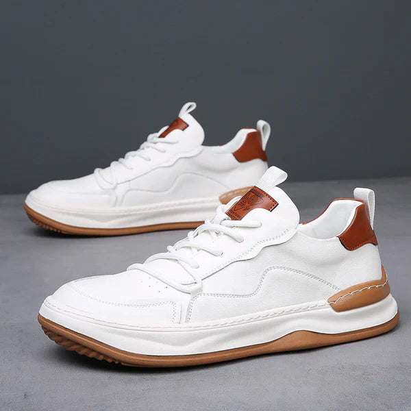 Zapatos de piel con suela alta