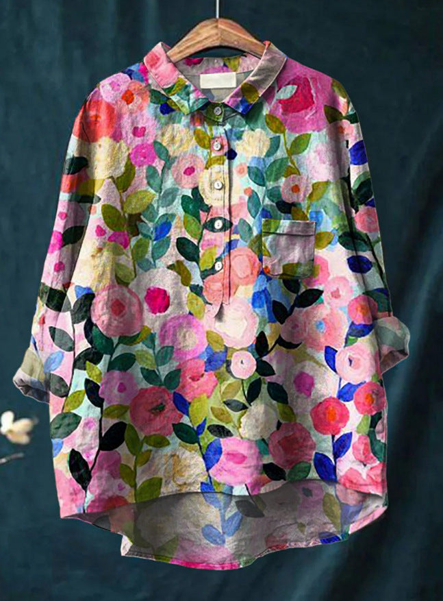 Elegante blusa floral