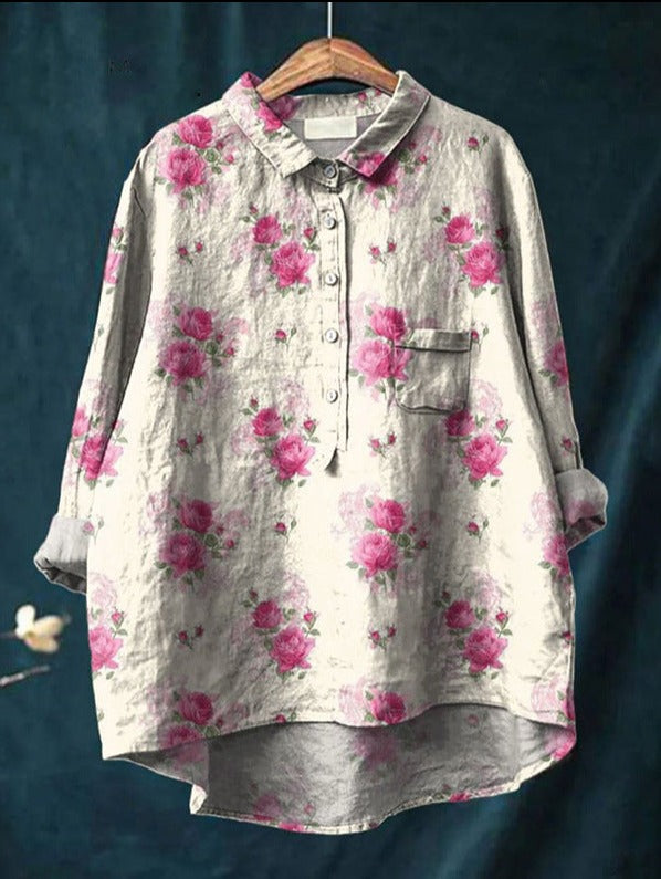 Elegante blusa floral