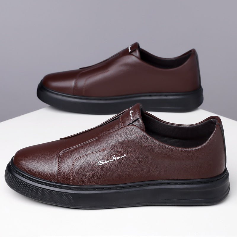 Zapatillas de piel