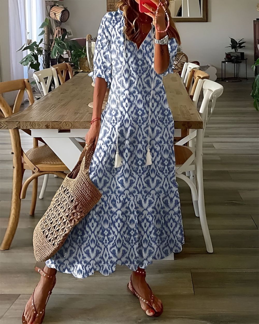 Elegante Vestido Largo Boho