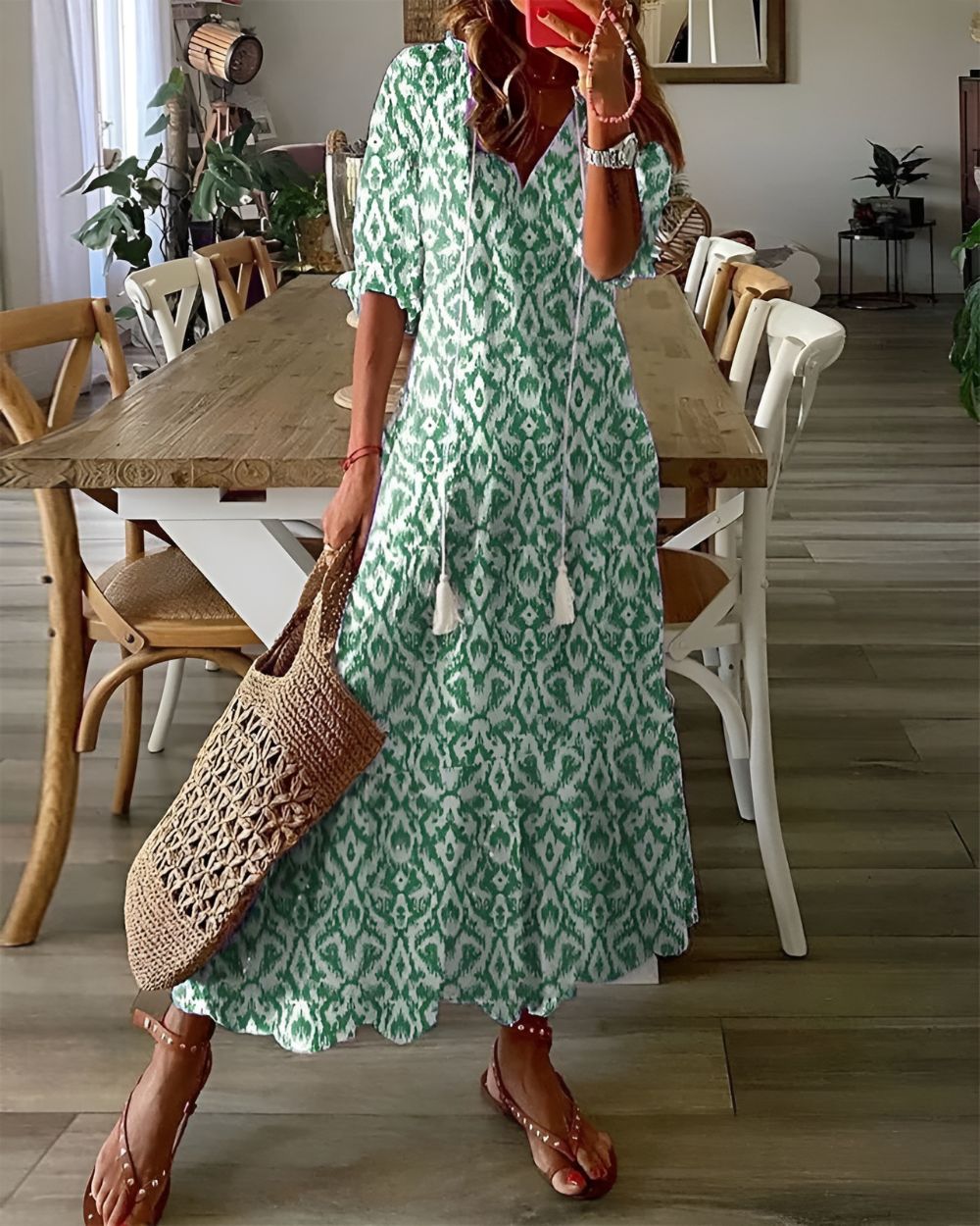 Elegante Vestido Largo Boho