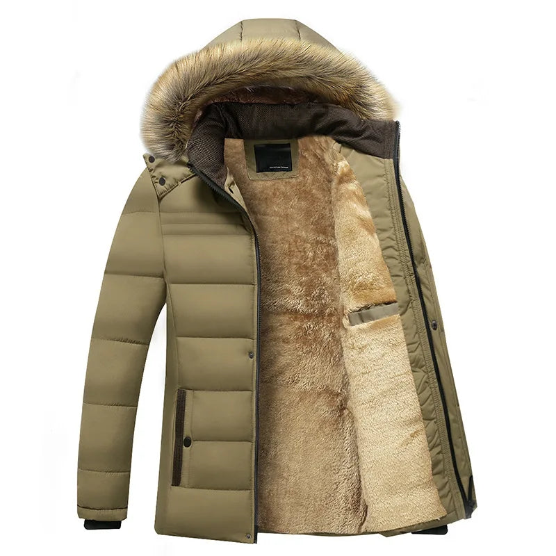 Elegante chaqueta de invierno de forro polar de algodón