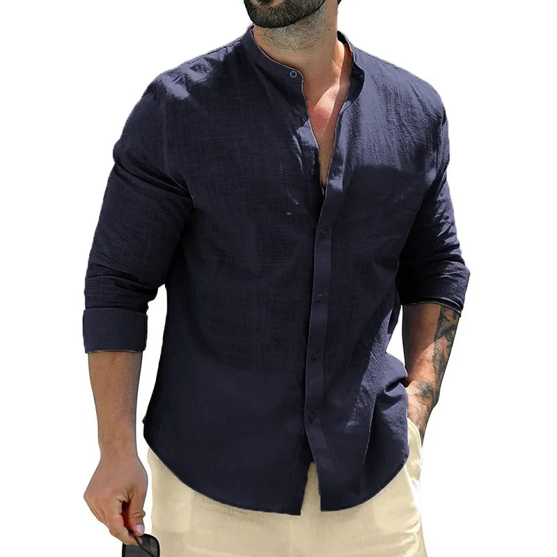 Camisa de lino para hombre