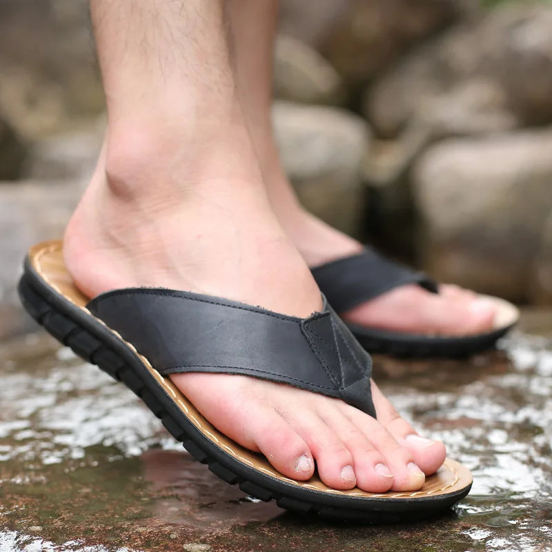 Sandalias de piel para hombre