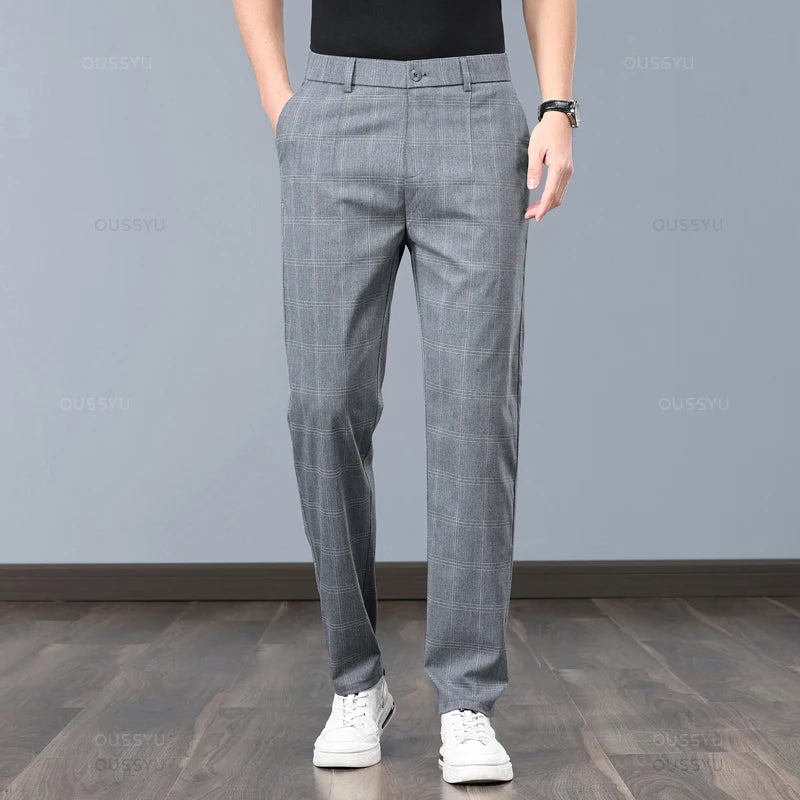 Pantalones elásticos a cuadros