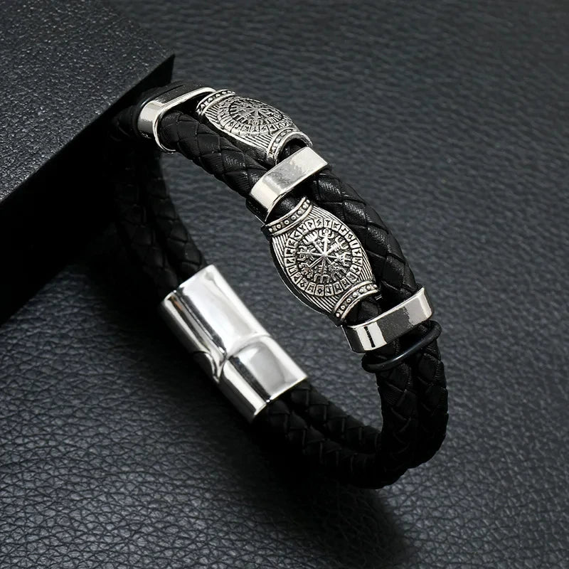 Símbolo Musical Pulsera de cuero para hombre