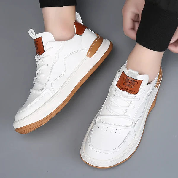 Zapatos de piel con suela alta