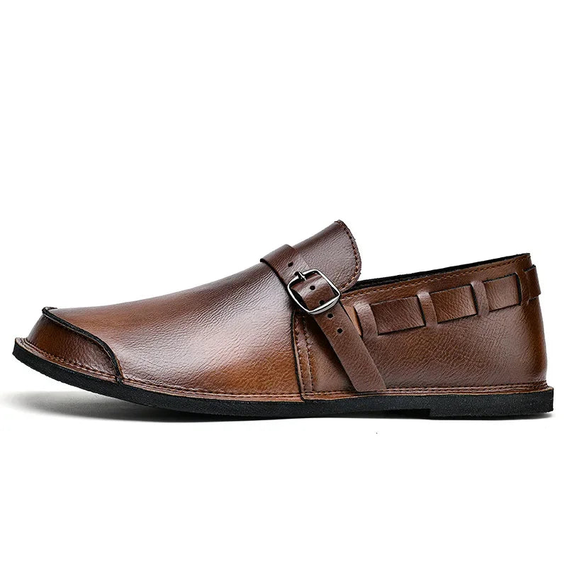 Mocasines de piel con hebilla