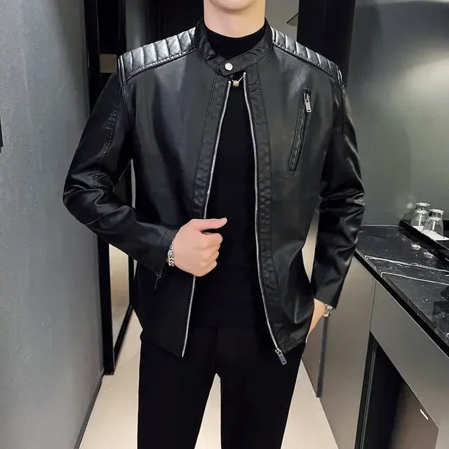 Elegante chaqueta de cuero