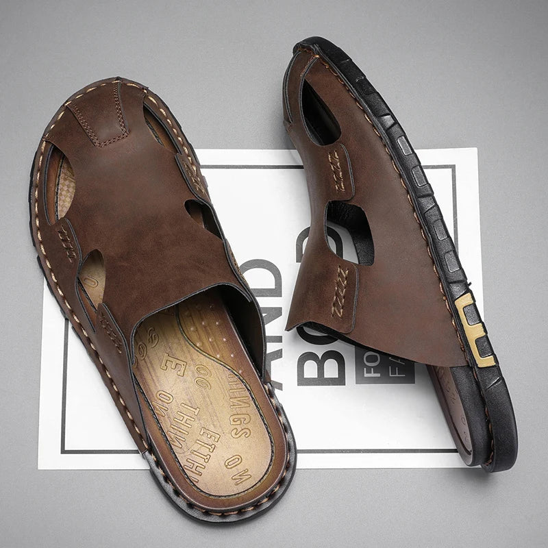 Sandalias de piel