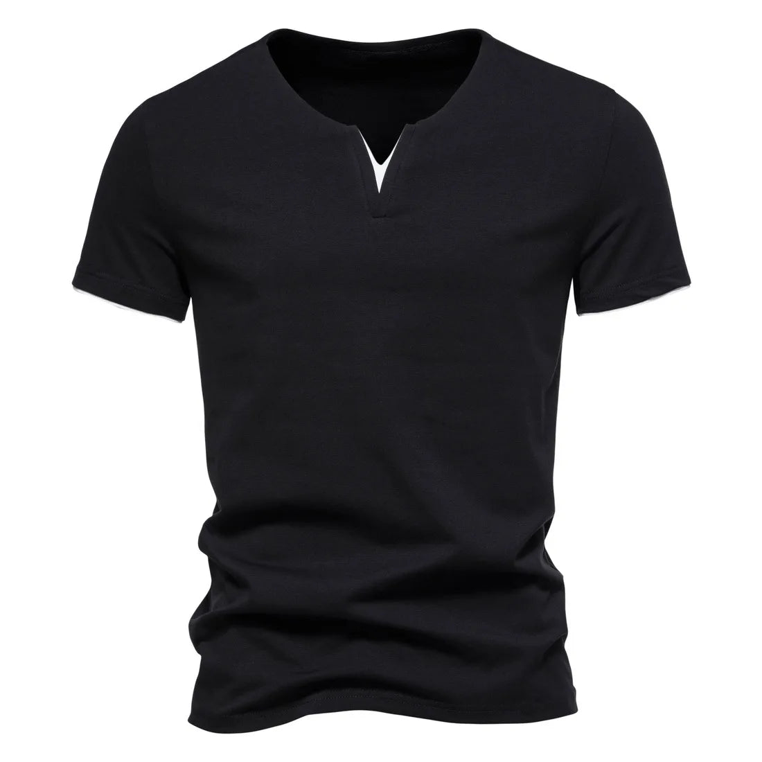 Elegante camisa con cuello en V