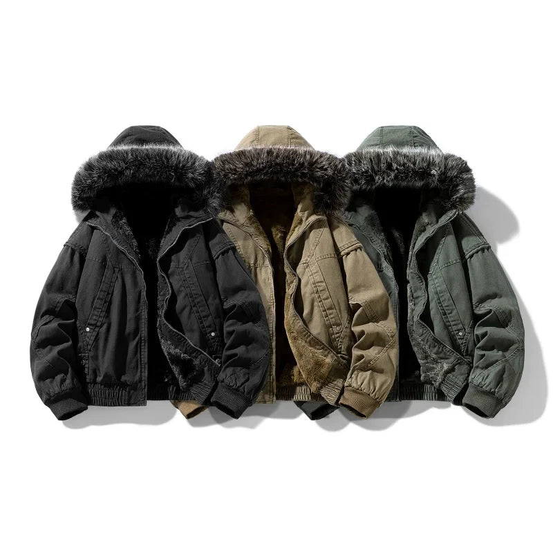 Elegante chaqueta cargo con forro polar