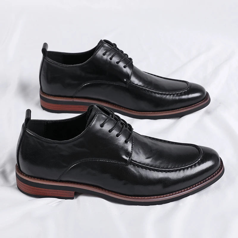 Zapatos de vestir Oxford de cuero italiano
