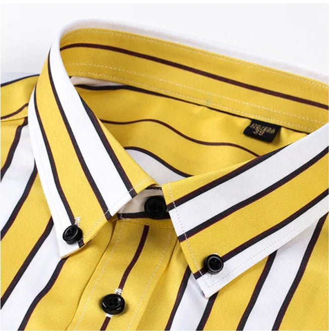 Camisa casual de rayas para hombre