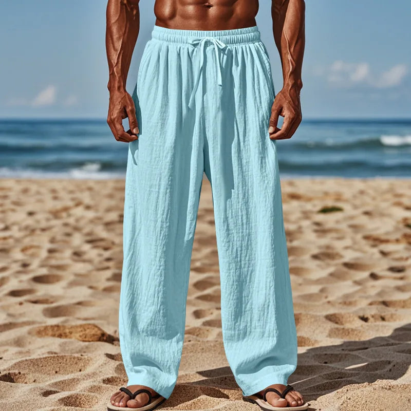 Cómodos pantalones de lino