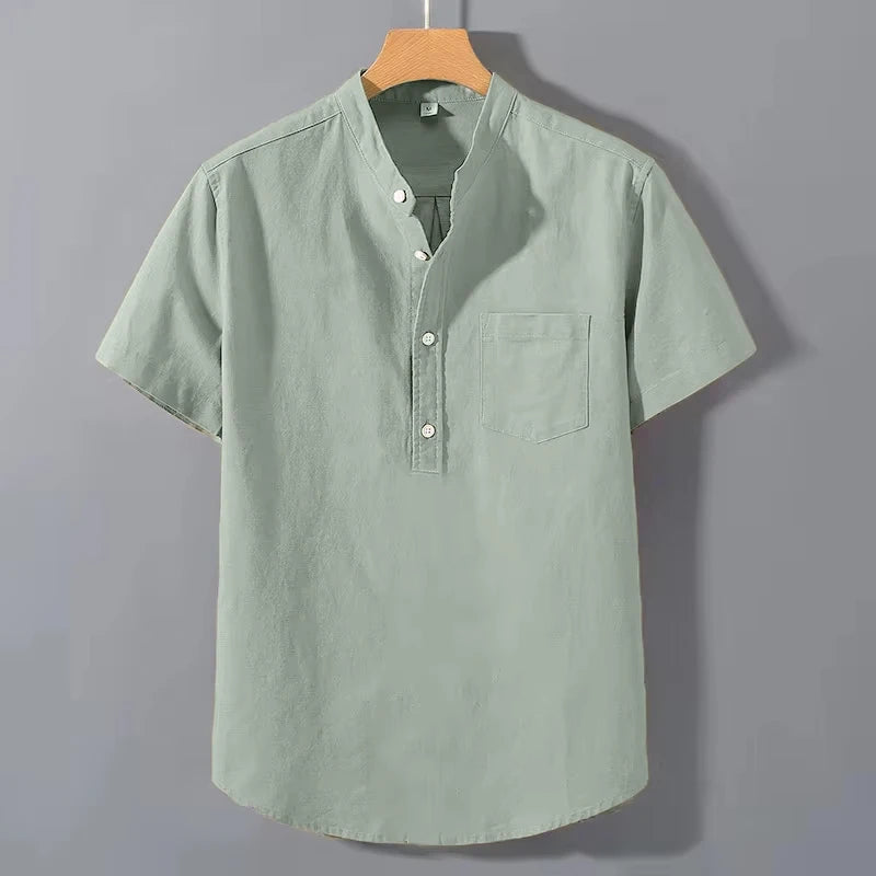 Camisa de algodón de manga corta