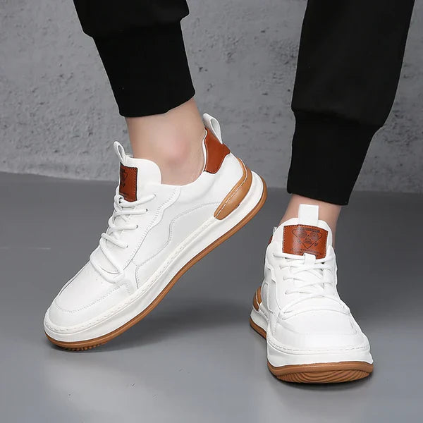 Zapatos de piel con suela alta