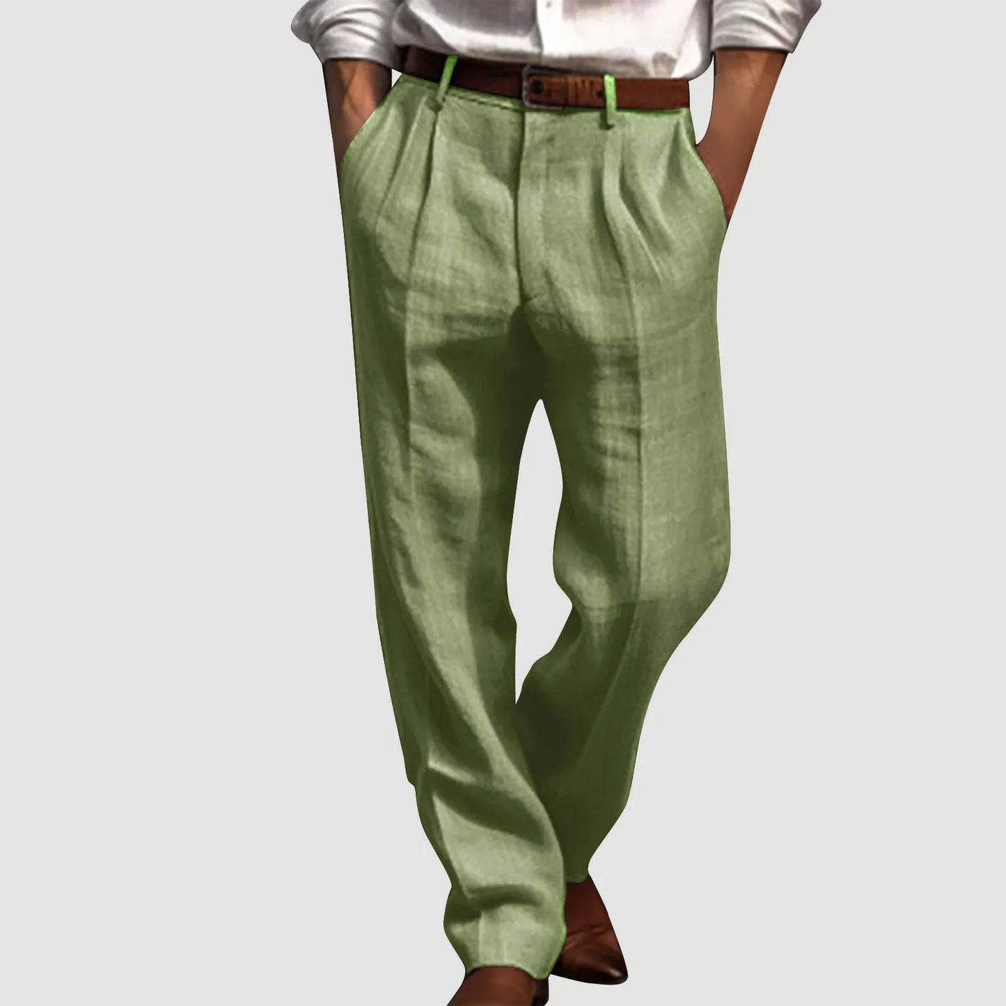 Pantalones de algodón y lino