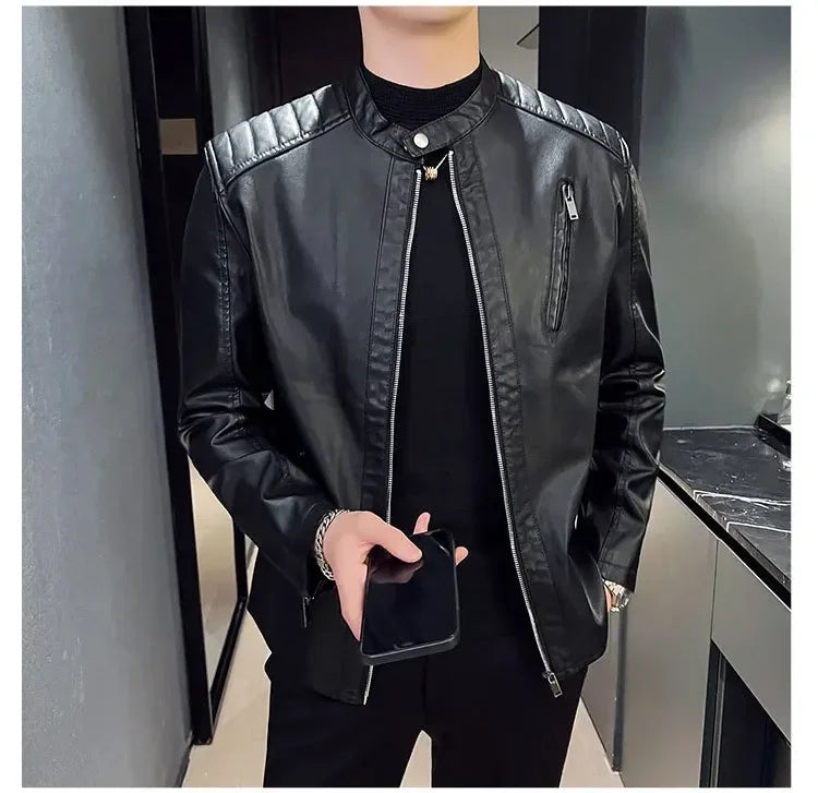 Elegante chaqueta de cuero