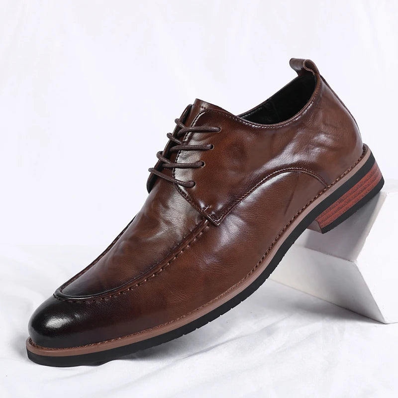 Zapatos de vestir Oxford de cuero italiano
