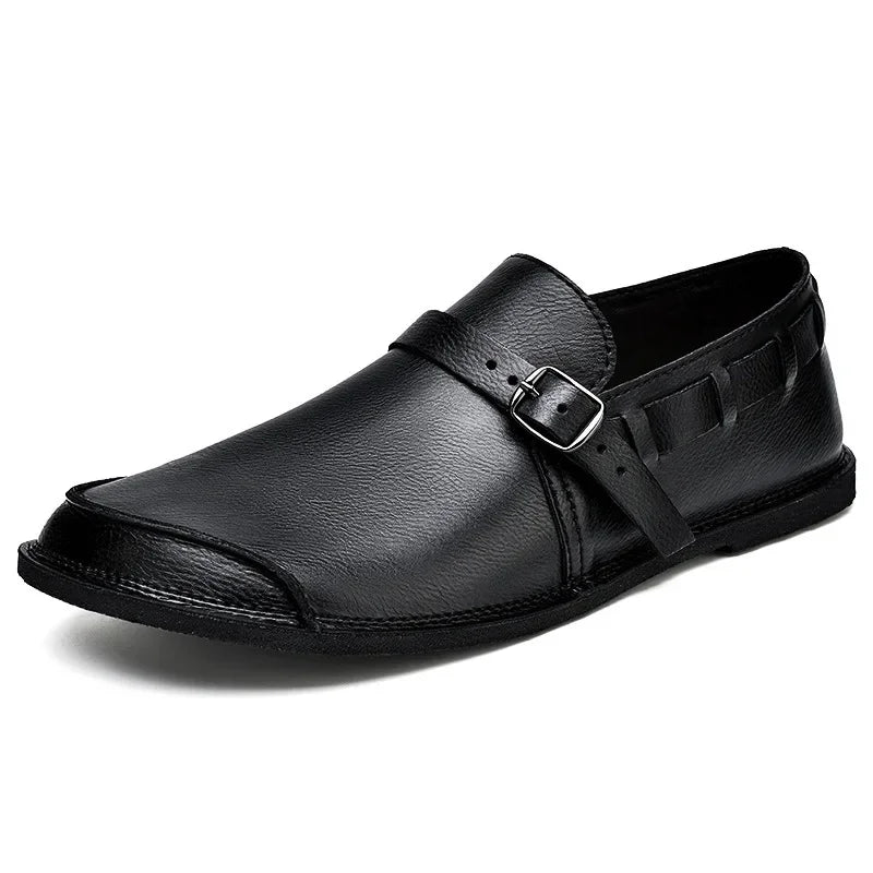 Mocasines de piel con hebilla