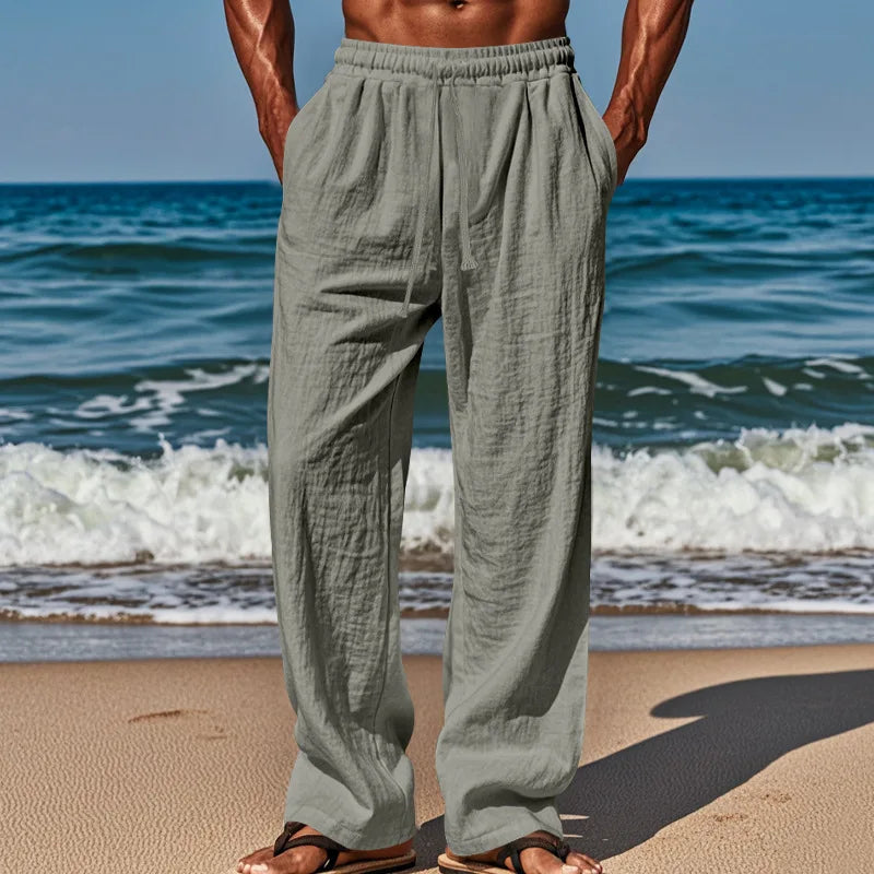 Cómodos pantalones de lino
