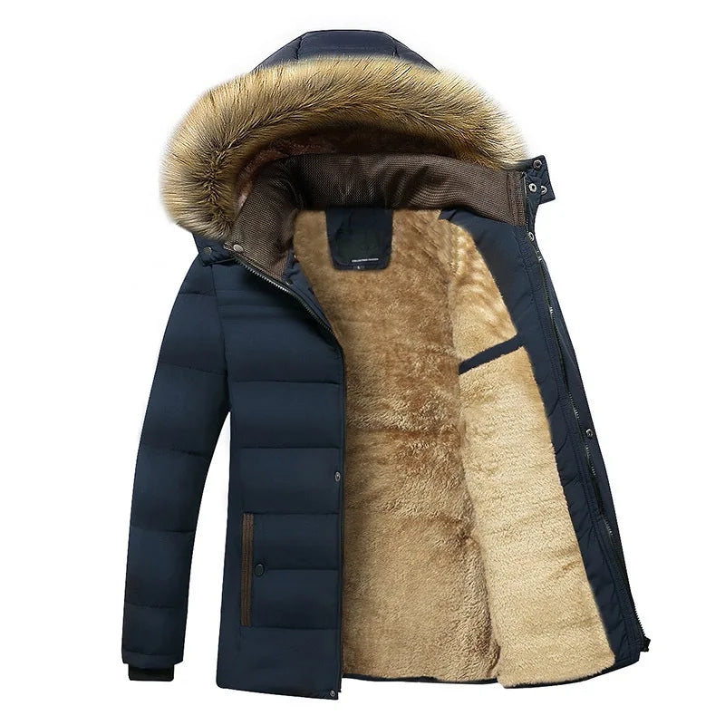 Elegante chaqueta de invierno de forro polar de algodón
