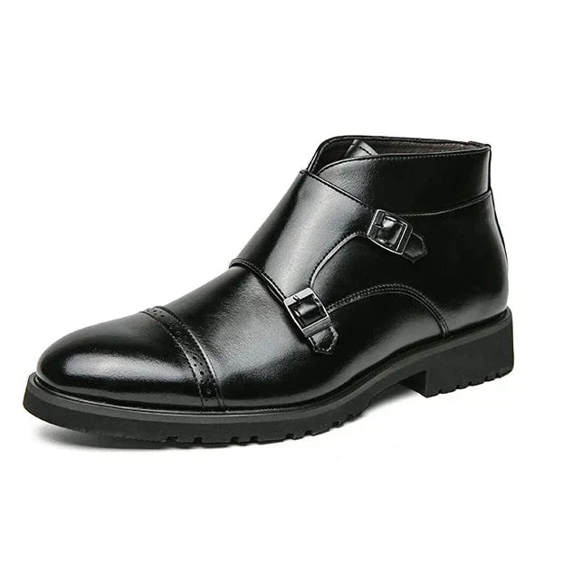 Botas de piel con cierre de hebilla