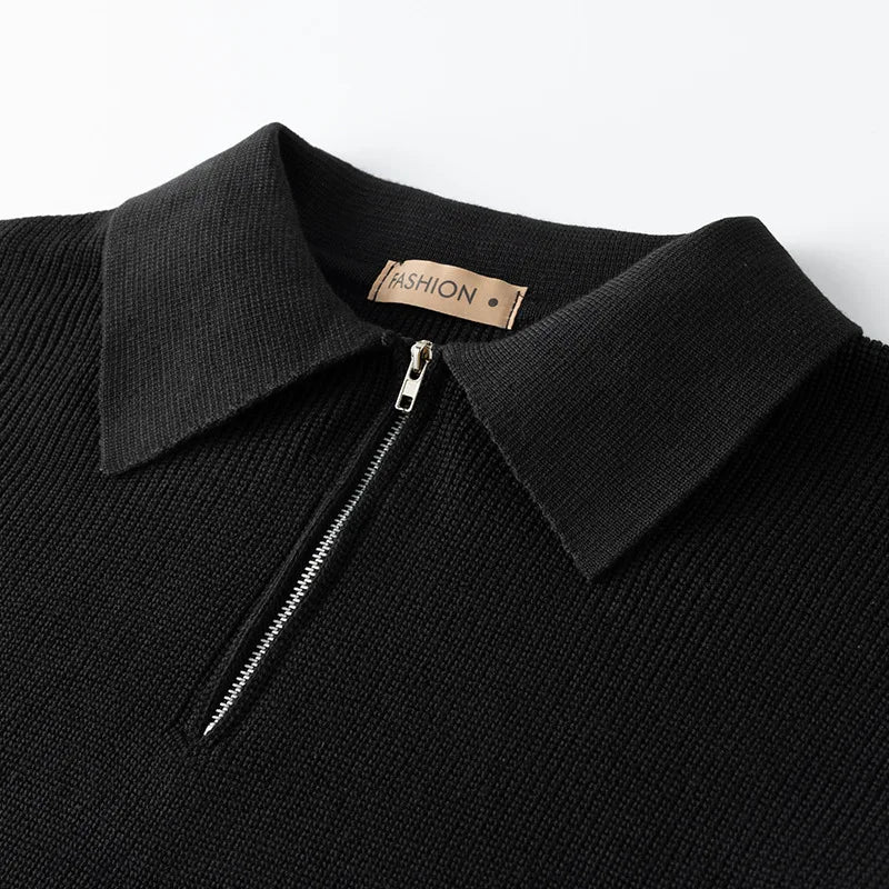 Elegante jersey de punto con cremallera