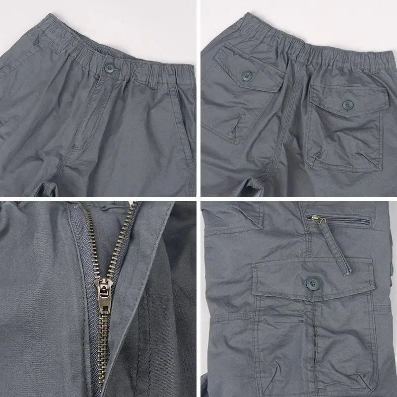 Pantalones cortos cargo largos de algodón