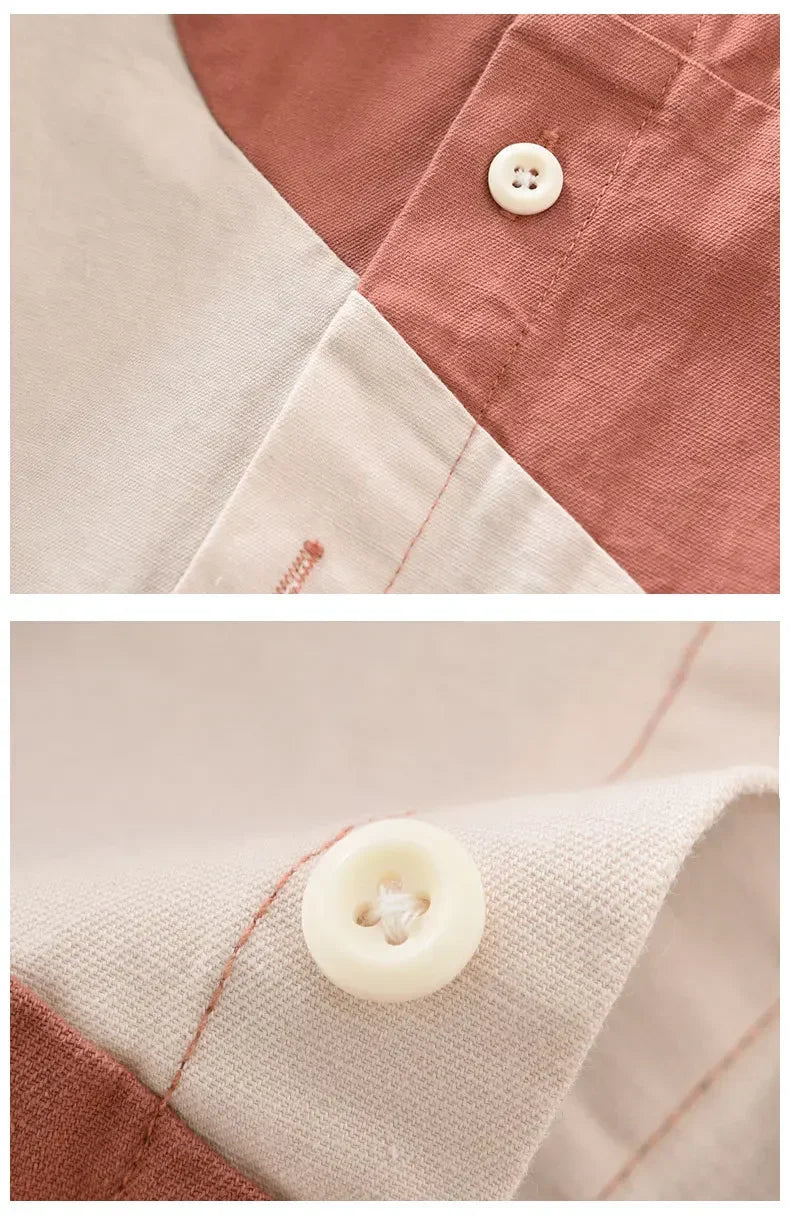Camisa bicolor de algodón