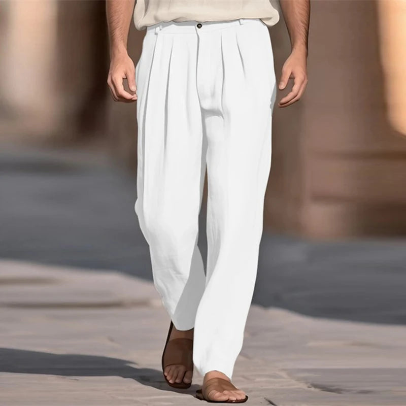 Pantalones casuales de lino