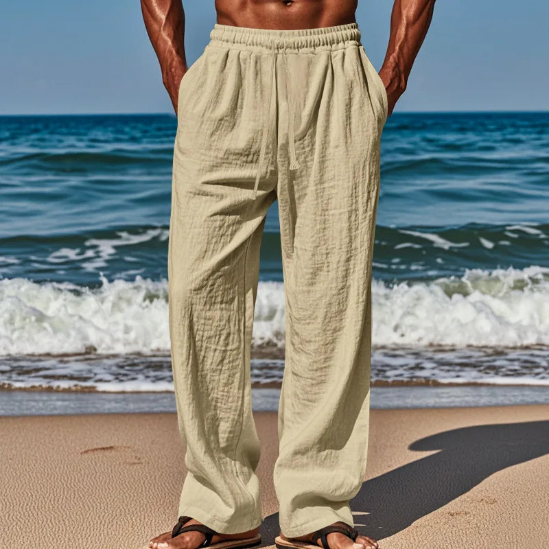 Cómodos pantalones de lino