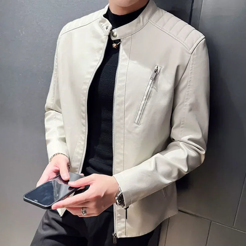 Elegante chaqueta de cuero