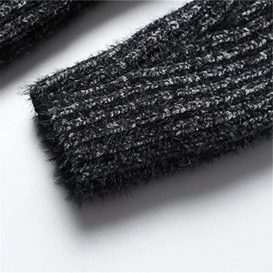 Elegante jersey de cuello alto de punto