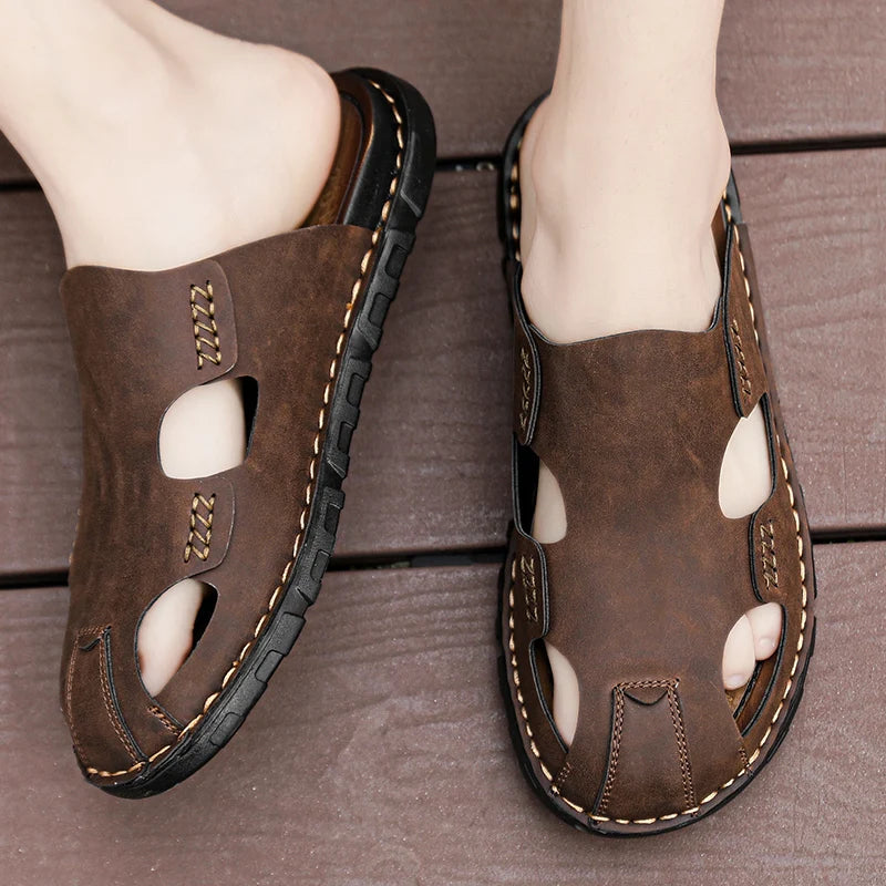 Sandalias de piel