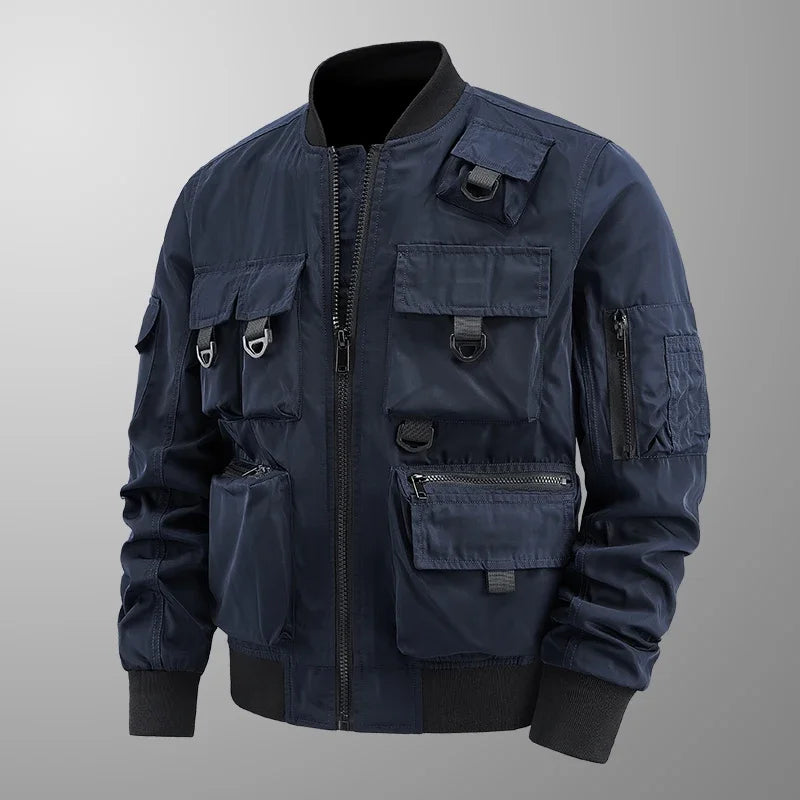 Chaqueta retro multibolsillos