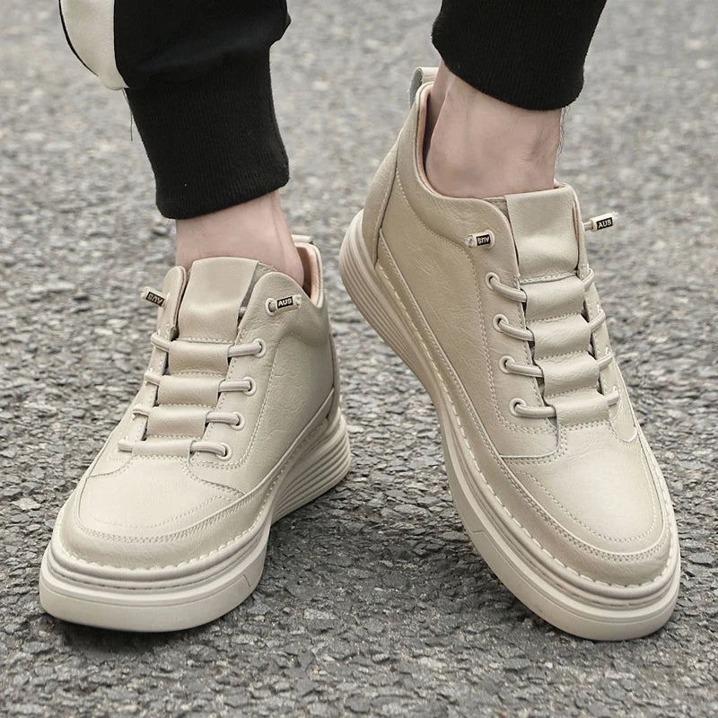 Zapatos Oxford elegantes de cuero alto