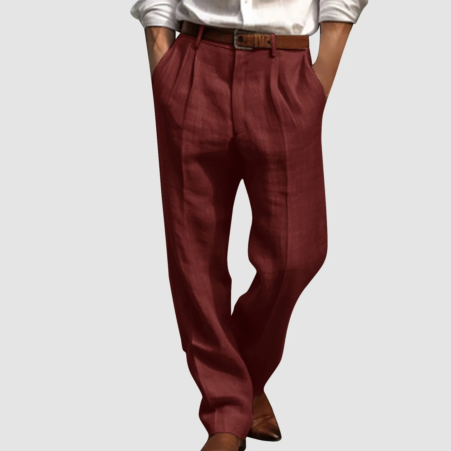 Pantalones de algodón y lino