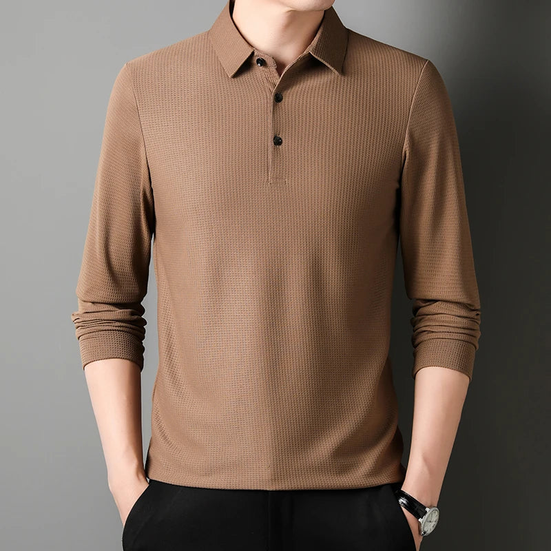 Elegante polo de manga larga