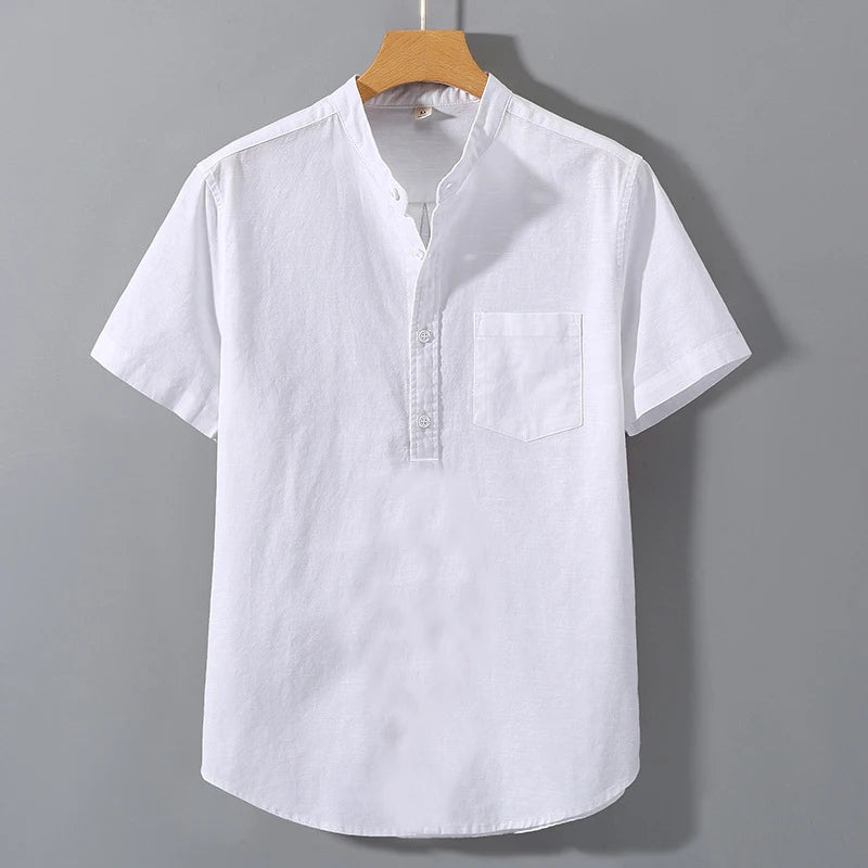 Camisa de algodón de manga corta