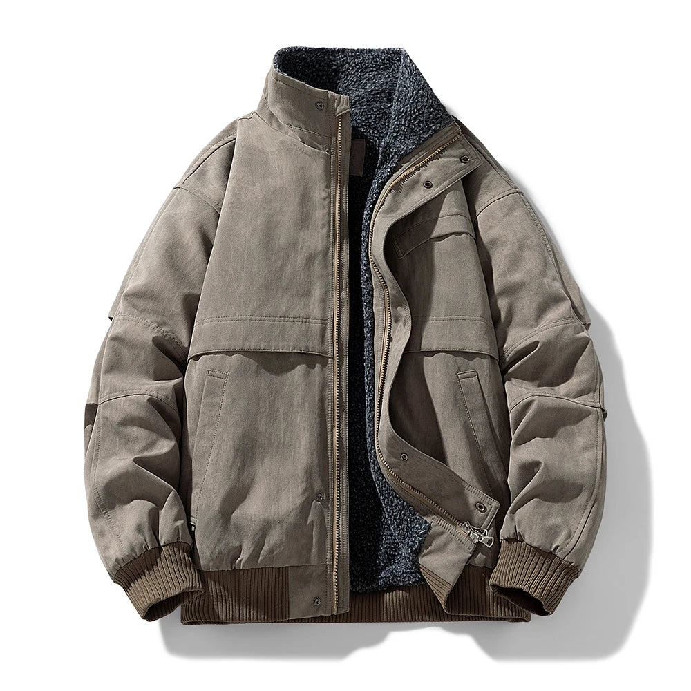 Elegante chaqueta acolchada con forro polar