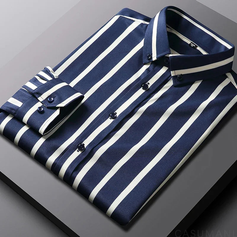 Camisa casual de rayas para hombre