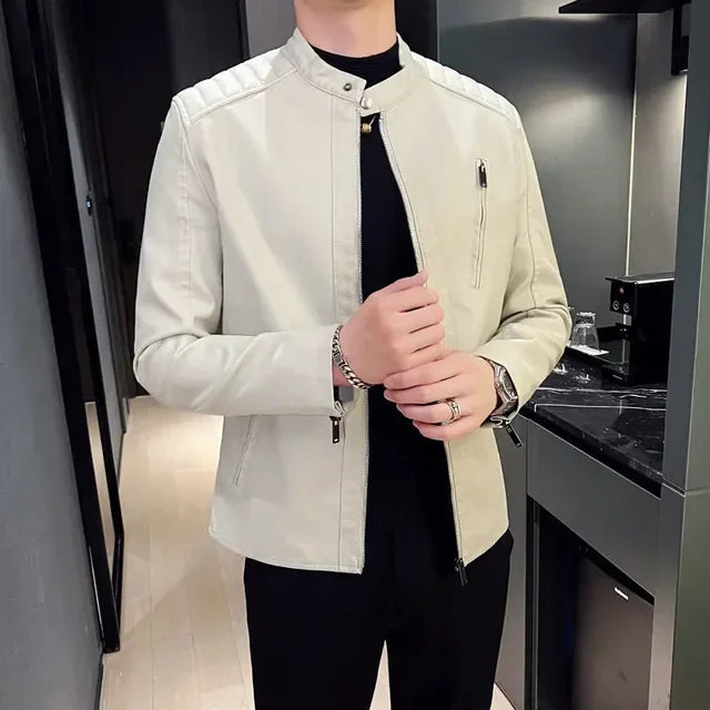 Elegante chaqueta de cuero