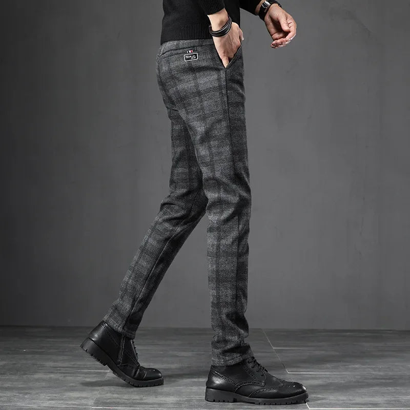 Pantalones informales a cuadros