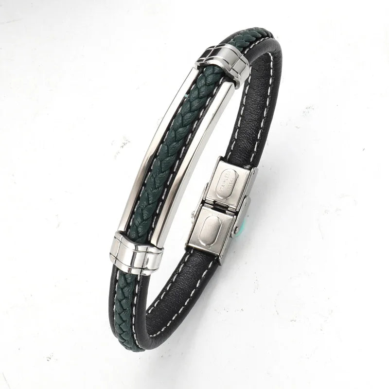 Elegante pulsera de acero inoxidable para hombre